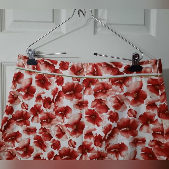 Vintage Mac & Jac Stretch Poppy Print Skirt - Picture 3 of 9